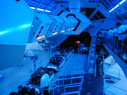 Space Mountain docking bay.  Space Mountain I reckon is the best ride in the park - it's a rollercoaster entirely in the dark, except you can see stars/galaxies etc<br>Location: <a href="https://www.google.com/maps/search/?api=1&query=33.811,-117.91754" target="_new">Disneyland</a>